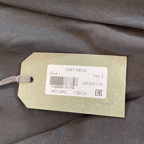 Allsaints brand new with tags on it black wrap dress with side zipper - Picture 5 of 14